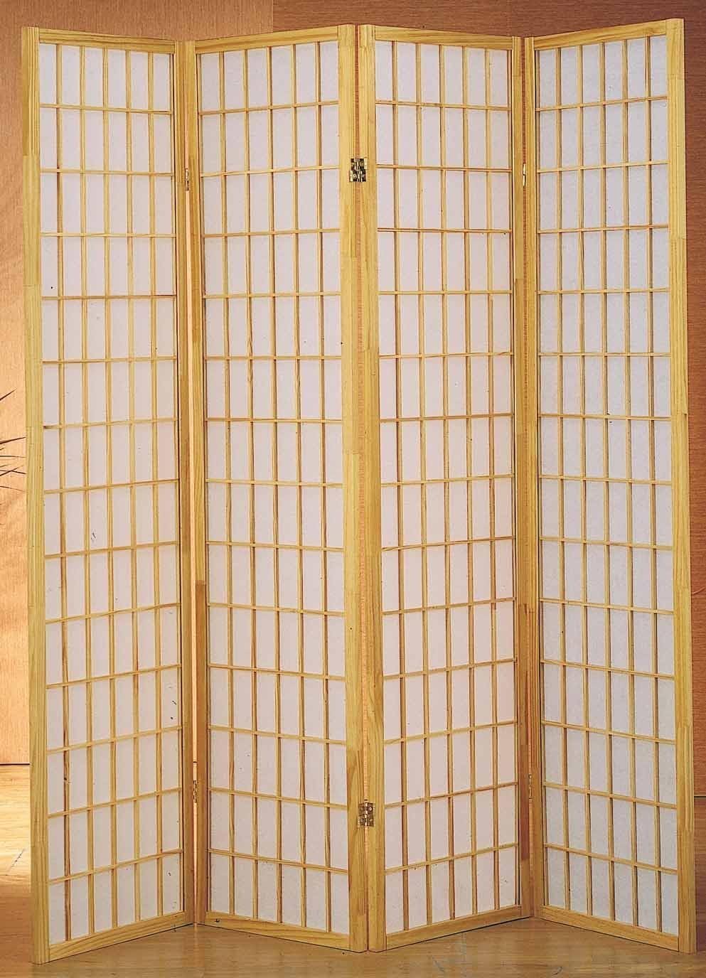 Japanese Style 4 Panels Wood S - Shoji Screen Divider บทวิจารณ์และราคา