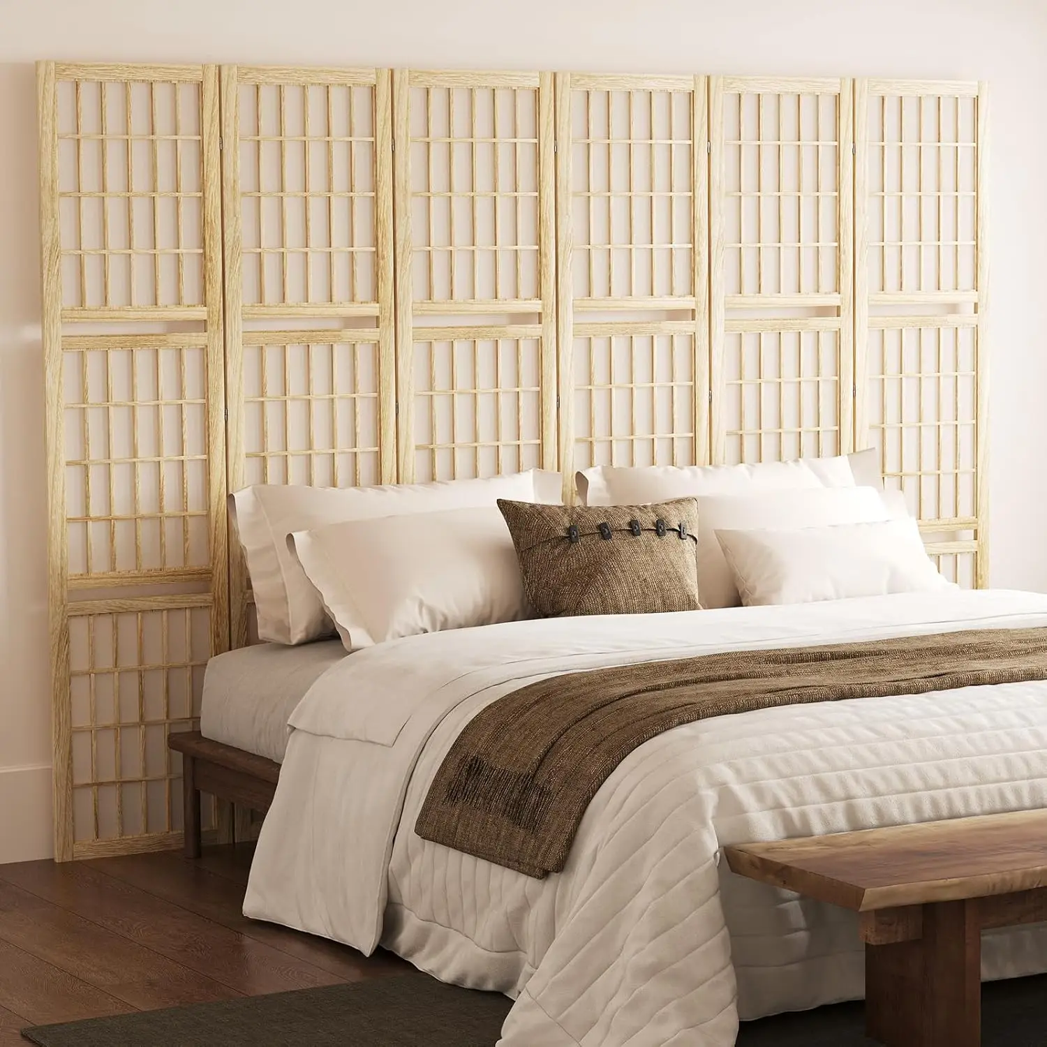 5.6FT Six Panel Foldable Porta - Shoji Screen Divider บทวิจารณ์และราคา