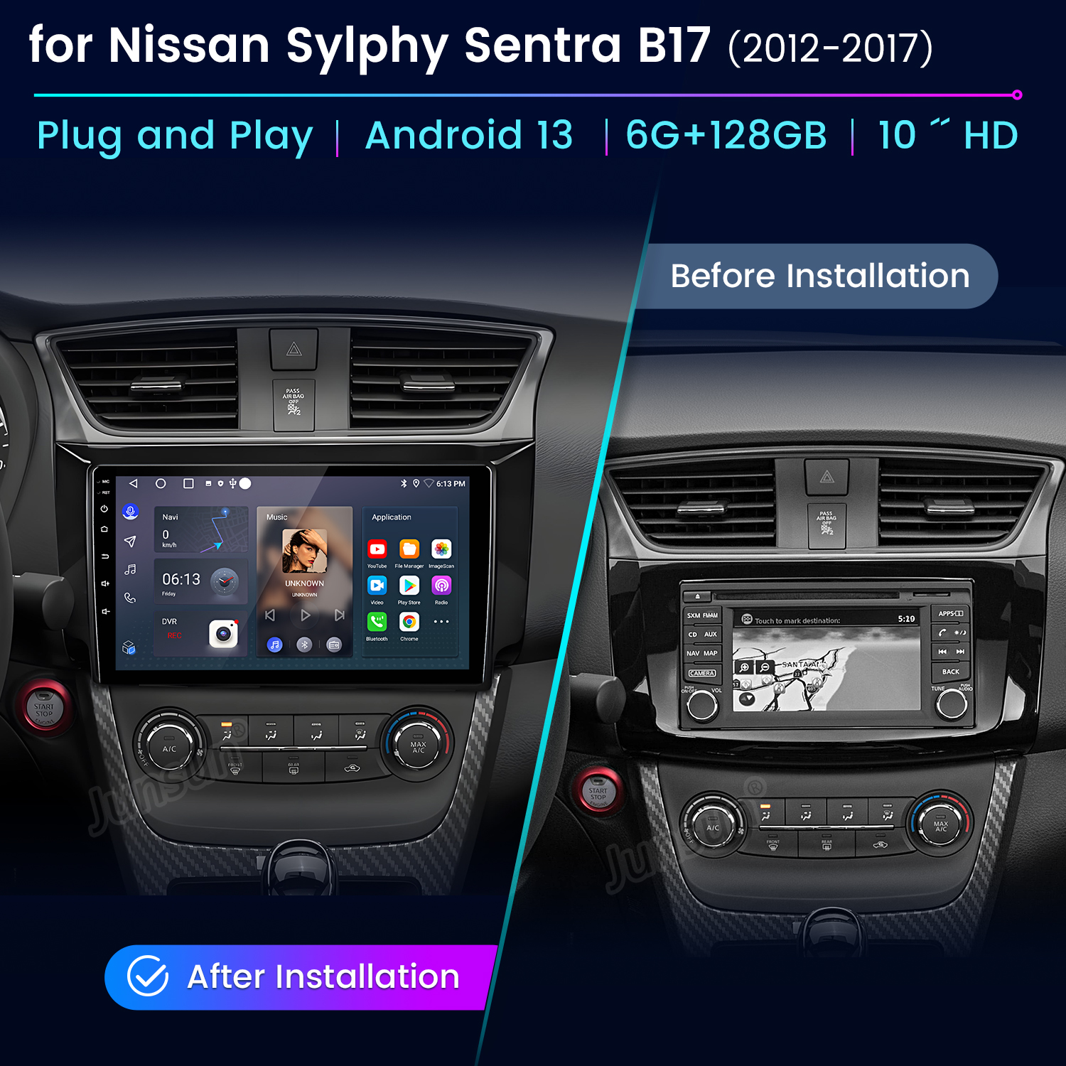 Junsun AI Voice Car Stereo Rad - Japanese Work Lifestyle บทวิจารณ์และราคา