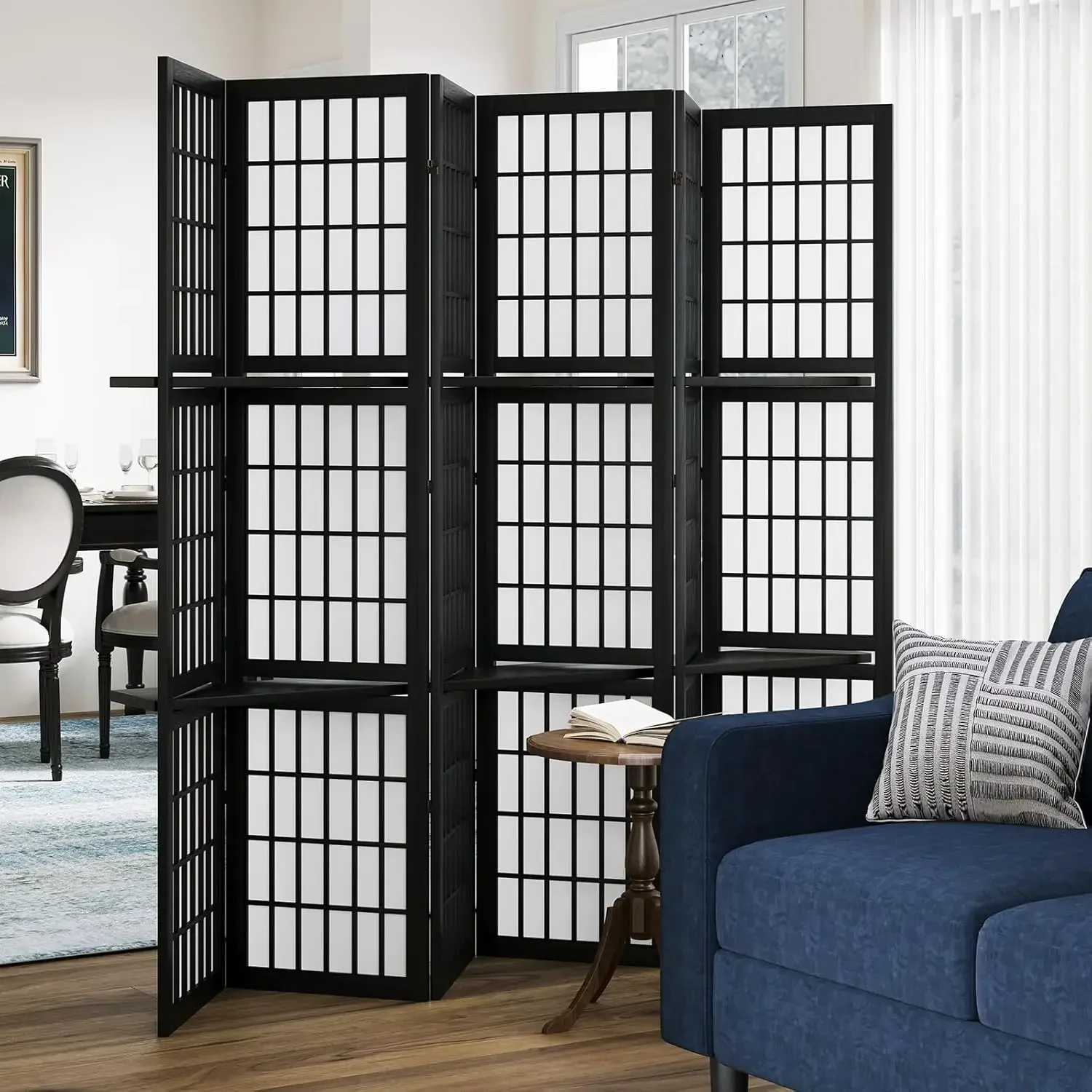 6 Panel 5.6ft Folding Portable - Shoji Screen Divider บทวิจารณ์และราคา