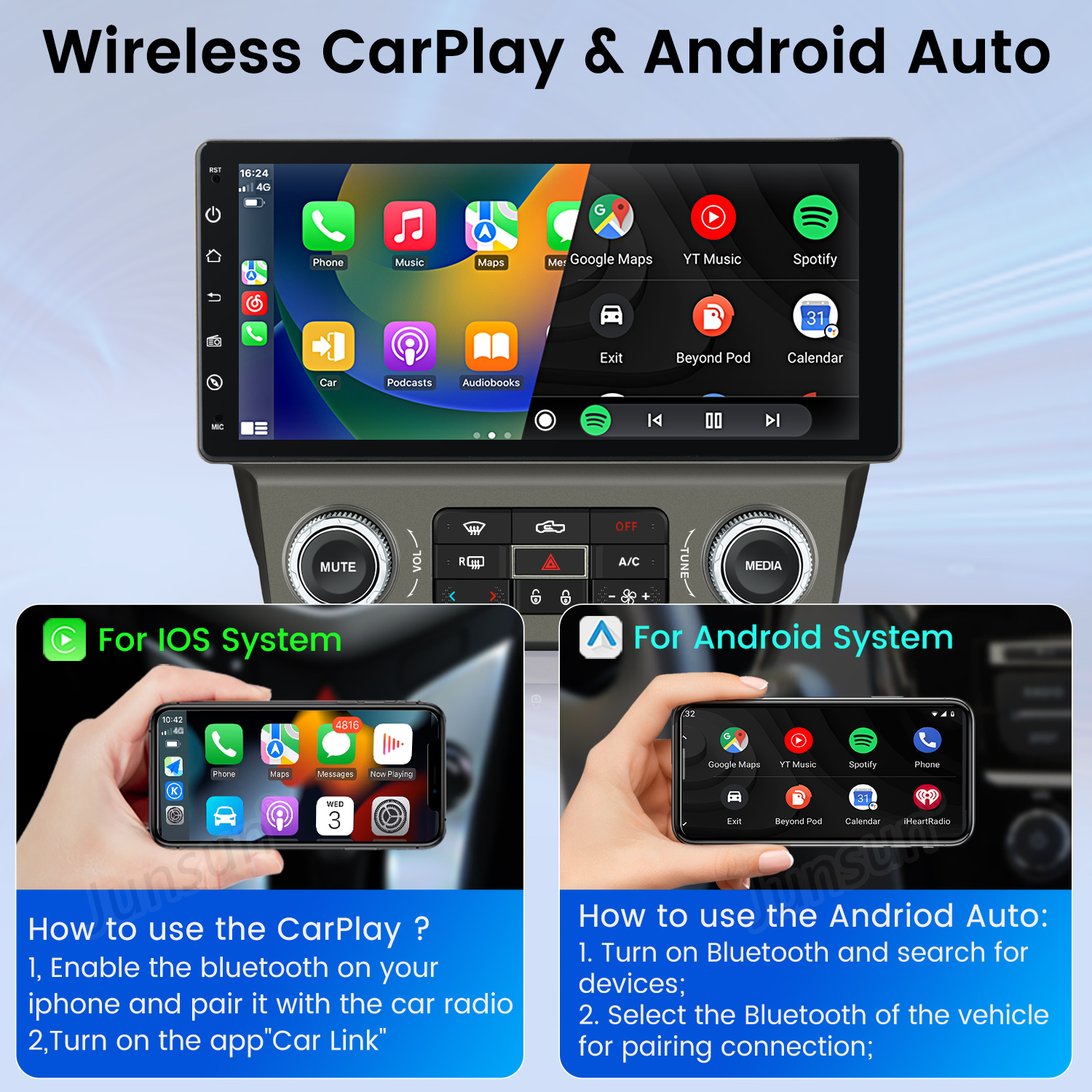 Junsun AI Voice Car Stereo Rad - Japanese Work Lifestyle บทวิจารณ์และราคา