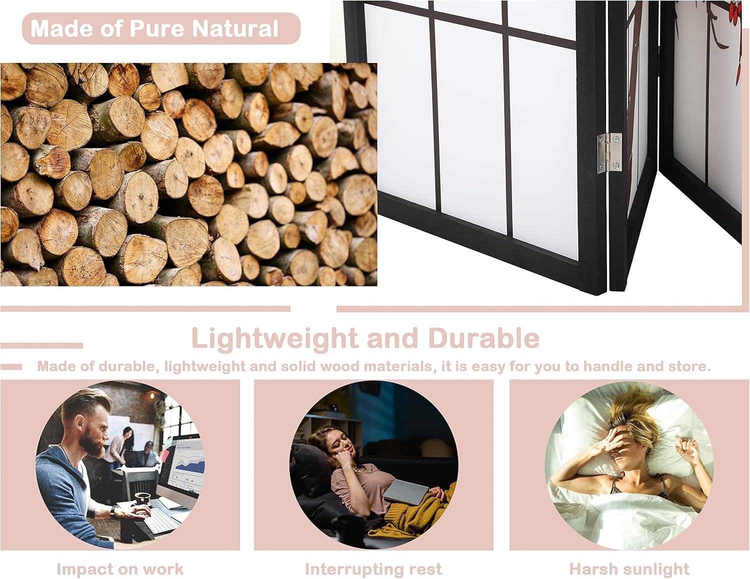 4 Panel Shoji Screen Room Divi - Shoji Screen Divider บทวิจารณ์และราคา