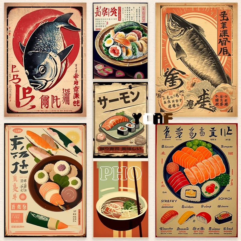 Vintage Japanese Food Poster C - Japanese Lifestyle And Food บทวิจารณ์และราคา