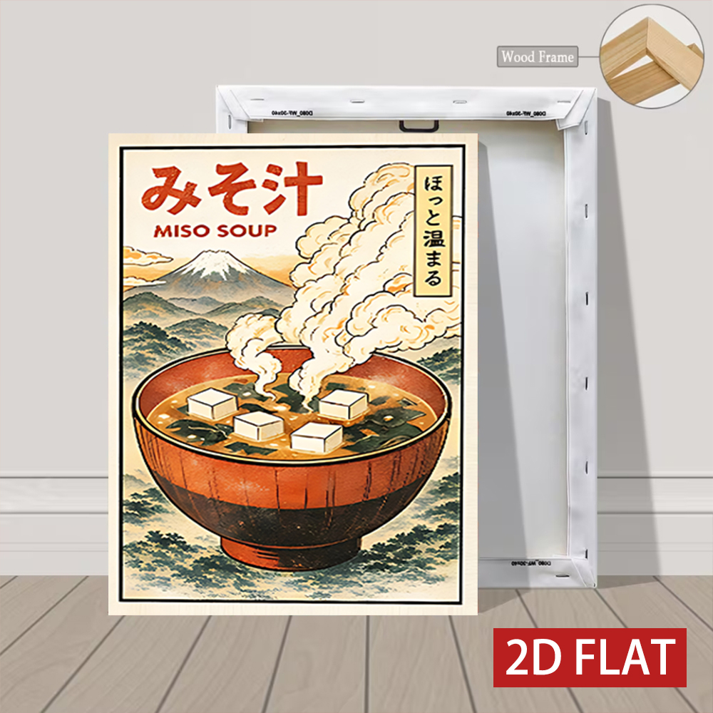 3 Counts Wooden Framed Canvas  - Japanese Lifestyle And Food บทวิจารณ์และราคา