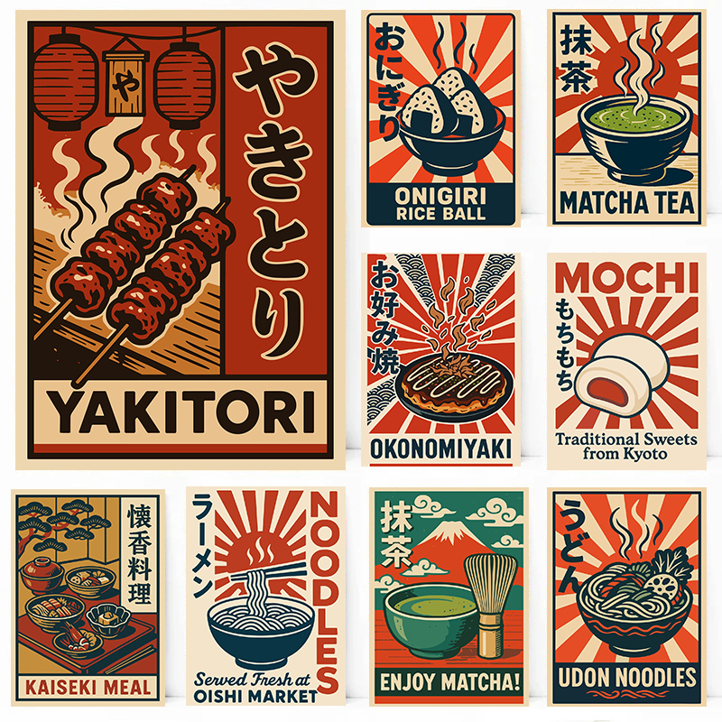 Vintage Style Japanese Food Po - Japanese Lifestyle And Food บทวิจารณ์และราคา
