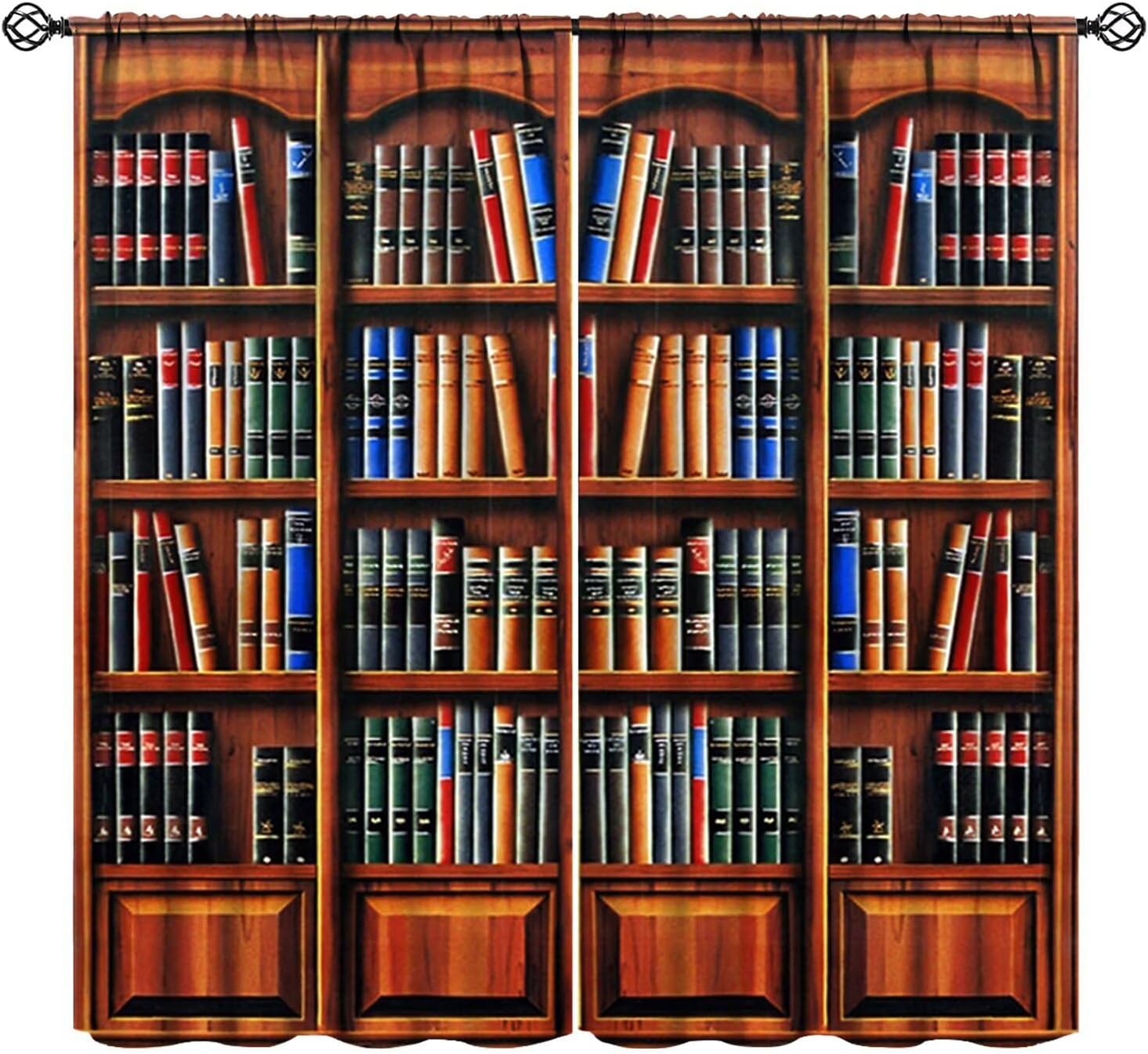 Retro Bookcase Curtains,Vintag - Japanese Lifestyle Books บทวิจารณ์และราคา