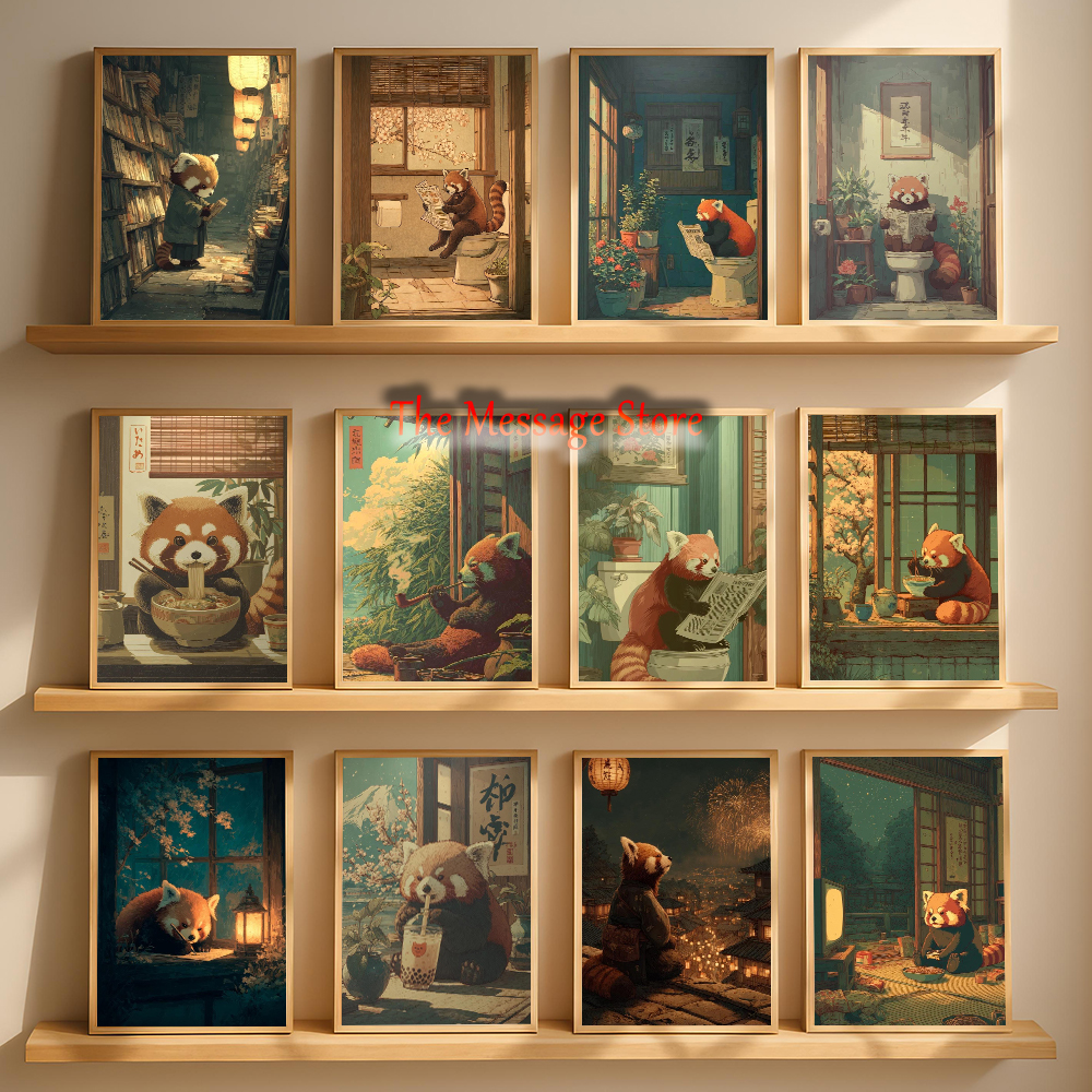 Red Panda Vintage Japanese Sty - Japanese Work Lifestyle บทวิจารณ์และราคา