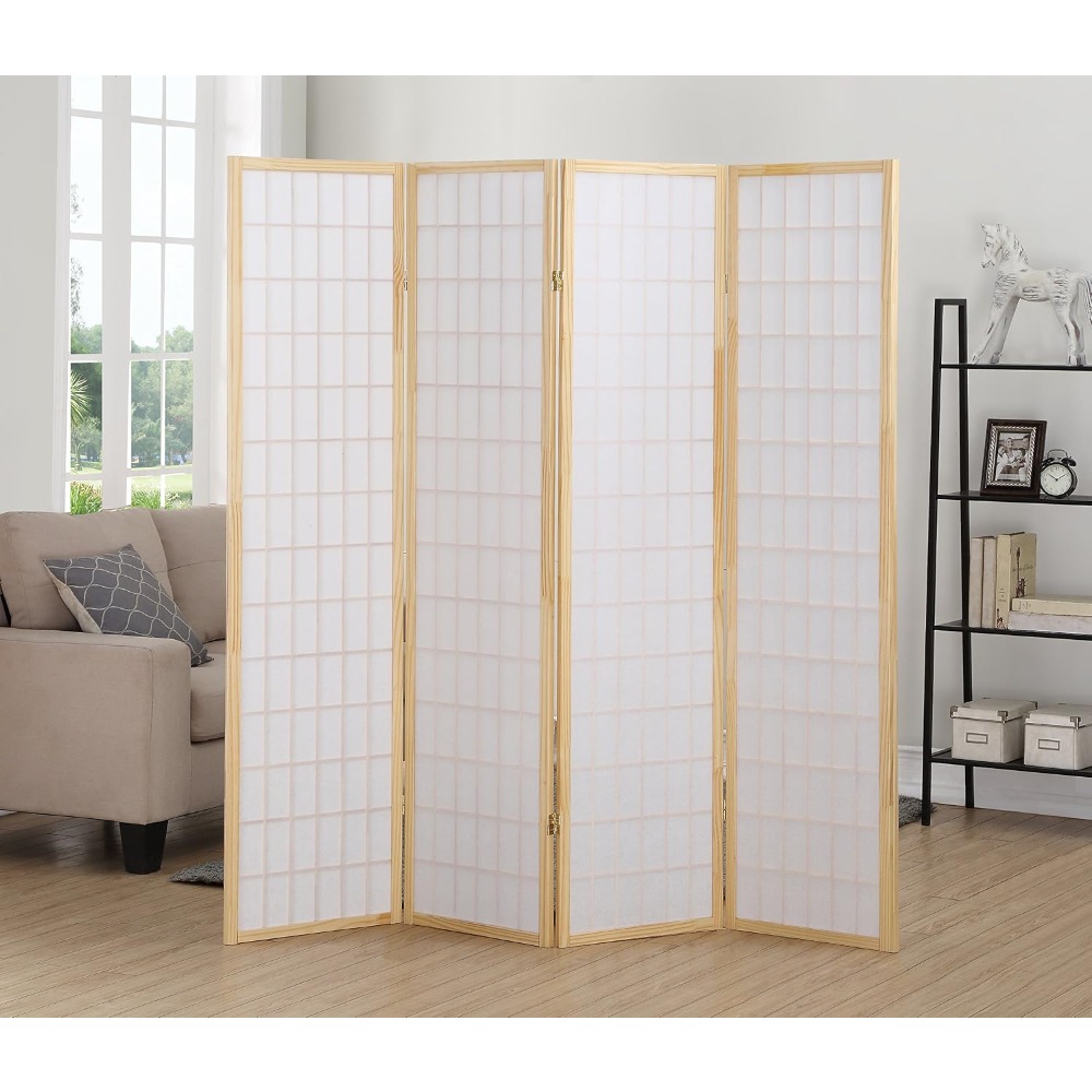 4-Panel Shoji Room Divider Scr - Shoji Screen Divider บทวิจารณ์และราคา